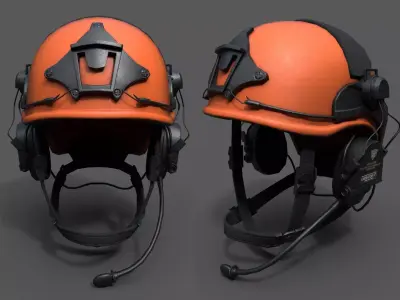 Helmet scifi military combat plastic low poly  Low-poly 3D model