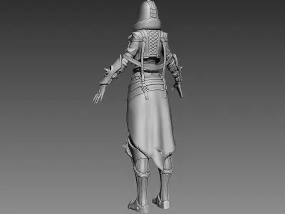 Fantasy Female Character 2 A-pose 3D model