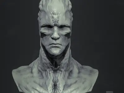Creature bust HighPoly  3D model