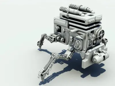 Scifi Spider Drone Highpoly 3D model