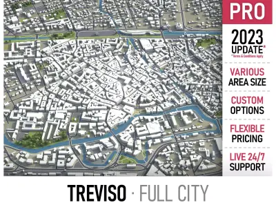 Treviso - 3D City Model Low-poly 3D model