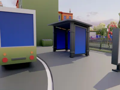 Low Poly Town Asset Pack Low-poly 3D model