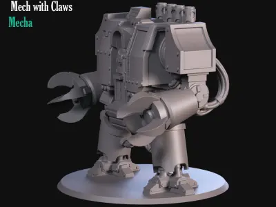 Heavy Mecha with claws 3D print model
