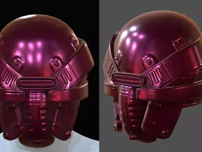 Helmet  pollution ball shaped Low-poly 3D model Low-poly 3D model