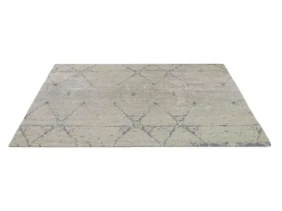 SAVONA HAND-KNOTTED WOOL SILK RUG 3D model