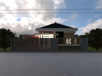 modern japan house 3D print model