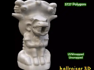 Mayan Statue Low-poly 3D model