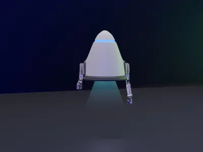 Assistant Robot Low-poly 3D model