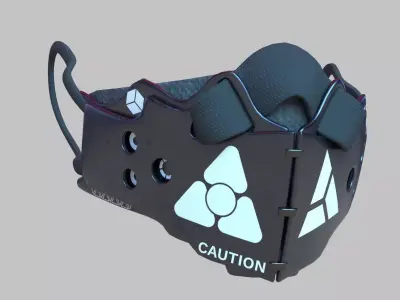 Facemask Techwear Scifi Cyberpunk Low-poly 3D model