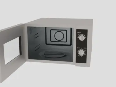 Microwave Low-poly 3D model shop