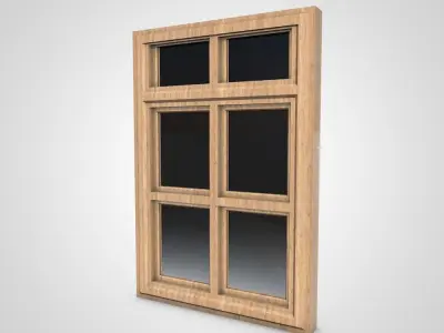 Wooden Window 3D model