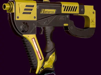  Sci-fi Machine Gun DRD51 Low-poly 3D model