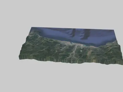 Genova City Low-poly 3D model