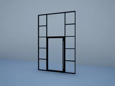 Pivot Door Low-poly 3D model