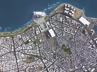 Casablanca - 3D City Model Low-poly 3D model