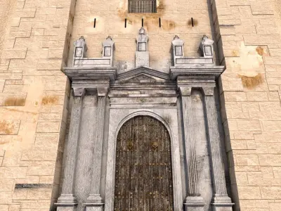Church of San Ildefonso - Mexico Merida Yucatan 3D model