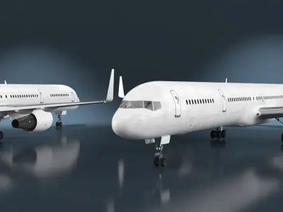  Boeing 757-300 with Interior and Cabin and Doors 