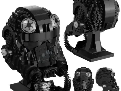 Lego Star Wars helmet 3D Model Pack