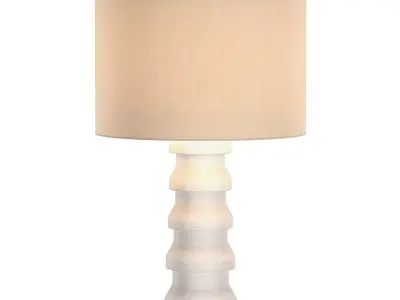 Sequence White Plaster Floor Lamp 3D model