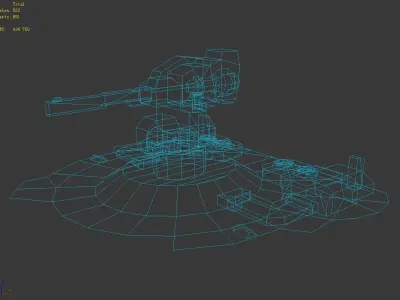 Machinery - Turret 01 3D model