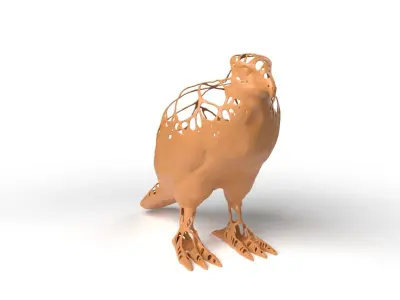 Hawk Dust Voronoi Low-poly 3D model