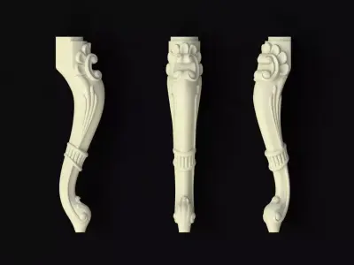 leg High quality 3d models for processing on a cnc machine  3D model 32