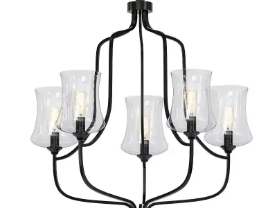 5 Light Chandelier 3D model