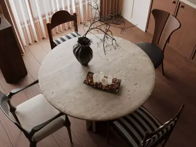 Modern Vintage Dining Area 3D model