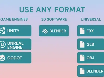 Low Poly Trees Pack Assets Low-poly 3D model