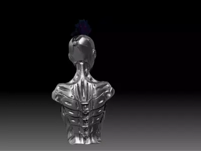 Synthetic Girl Low-poly 3D model