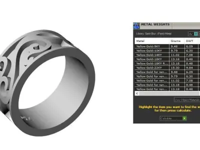 Jewelry ring 314 3D print model purchase