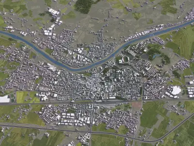 Empoli - 3D City Model Low-poly 3D model