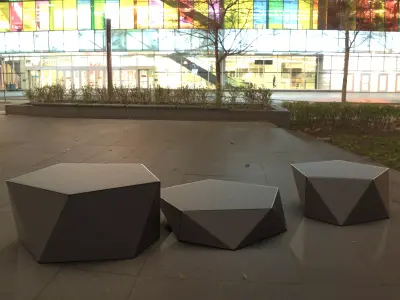 Geometric Trophy Award 3 Bases Pack 3D model