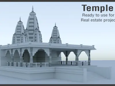 Temple for real estate project 3D model