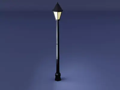 Street lantern Low-poly 3D model Low-poly 3D model