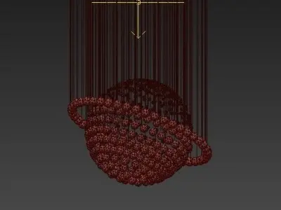 SS  Modern Crystal 5 Light Chandelier 3D model