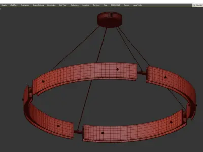 Hudson Chandelier Low-poly 3D model