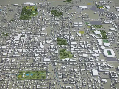 Fayetteville  Low-poly 3D model