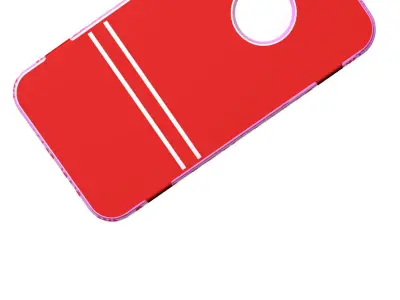 iphone4 and 4s red lighting case mold case Low-poly 3D model
