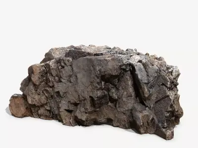 Mountain Low-poly 3D model 11