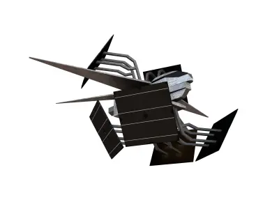 Cartoon Sci Fi Ship v2 002 Low-poly 3D model