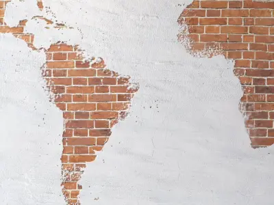 Brickwork world map 93 Texture