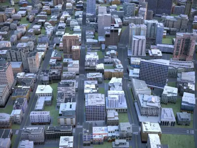 City 43 Low-poly 3D model