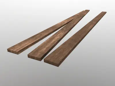 Low Poly Wooden Planks 2 Free low-poly 3D model