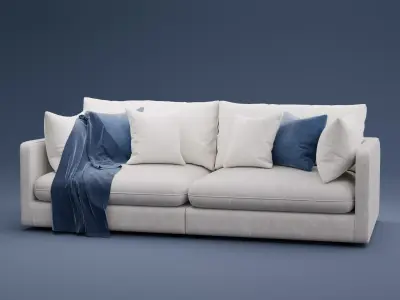Modern Sofa 3-seater 3D model 3D model
