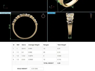 Women Ring 3D print model 102
