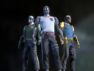 Cyborg 01 Low-poly 3D model