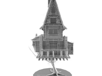 Medieval Fantasy house  Low-poly 3D model