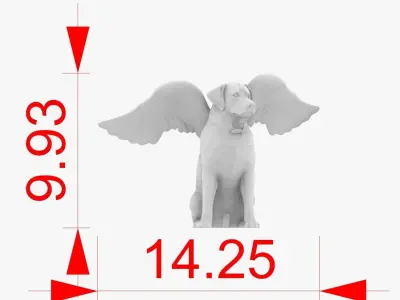 Dog Angel 3D print model