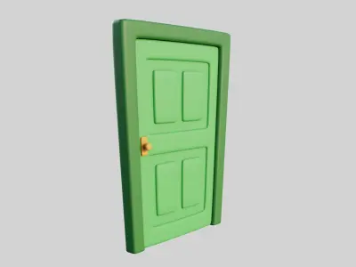 Cartoon Door 4b 3D model
